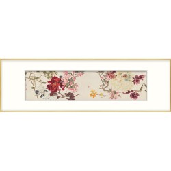 橙舍新中式客厅 装饰画 国画 牡丹花卉 工笔画画百花齐放
