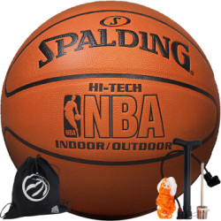 斯伯丁(SPALDING)NBA总裁签名室内外PU篮球2片式比赛球74-600Y