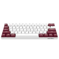 Dareu 达尔优 EK861 61键 双模机械键盘 白红 蓝光 茶轴