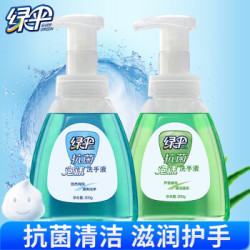 绿伞抗菌泡沫洗手液清洁中性温和护手不伤手(2种香型随机发货) 2瓶 *7件