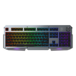 AKKO 6104S RGB炫酷背光金属面板有线机械键盘 电竞吃鸡绝地求生游戏 台式机笔记本电脑 6104S RGB 茶轴