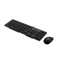 雷柏X130有线光学键盘鼠标套装静音轻薄防溅水办公笔记本台式电脑