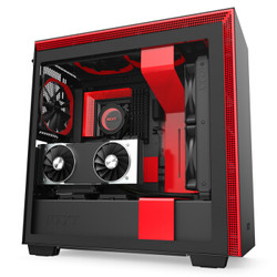 恩杰 NZXT H710i 黑红 DIY中塔ATX机箱（一键开启钢化玻璃侧板/前置USB-C/显卡垂直安装/控制器升级）