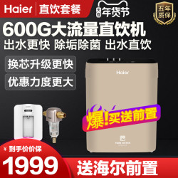 海尔净水器家用直饮机RO反渗透自来水过滤厨房600G纯水机送管线机