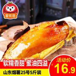 山东烟薯25号红薯山地蜜薯精品5斤装 流心蜜薯 黄心糖心红薯烤地瓜烤红薯蜜油四溢