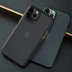 网易严选智造 iPhone 11Pro苹果手机壳保护套 金刚磨砂拼色手机套 防摔全包防指纹亲肤超薄半透明 红黑色 *10件