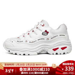 Skechers斯凯奇官方 HELLO KITTY联名款厚底熊猫款运动女鞋 66666320 66666320/WHT 36
