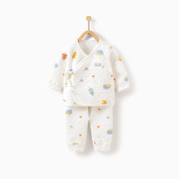 童泰(TONGTAI)秋冬新款新生儿婴幼儿两件套男女宝宝保暖0-3月和服内衣套装儿童内衣