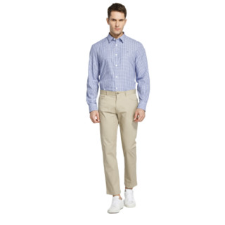 Calvin Klein 卡尔文·克莱 男士长袖衬衫 40ZW129424 蓝色 XL