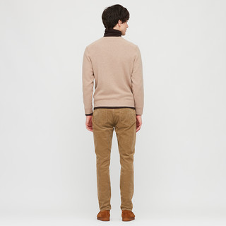 uniqlo优衣库男士灯芯绒休闲长裤428902深米色s