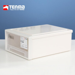 日本天马株式会社 TENMA抽屉盒224*307*124mm 化妆品收纳盒 抽屉式收纳箱 工具盒桌面抽屉柜鞋盒整理箱 F224 *4件