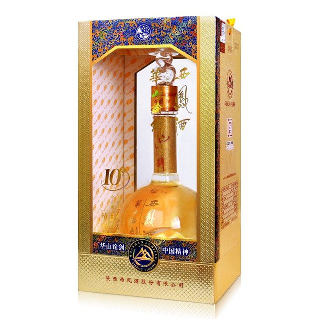 西凤酒华山论剑10年52%vol 凤香型白酒500ml 单瓶装【报价价格评测怎么