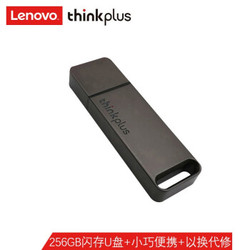 联想（thinkplus）USB3.1高速传输U盘 256G 移动闪存优盘 金属商务U盘  TU100金属优盘灰色