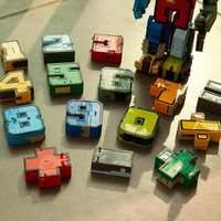 xinlexin 儿童数字变形玩具合体机器人 10个数字+5个符号 *4件