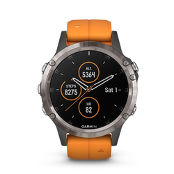 GARMIN 佳明 Fenix5 Plus 钛合金闪耀橘