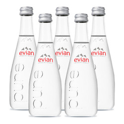 Evian 依云 天然弱碱性矿泉水 玻璃瓶 330ml*5 