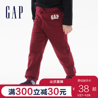 Gap男幼童运动休闲裤190561-1 LOGO洋气儿童长裤束脚裤子童装