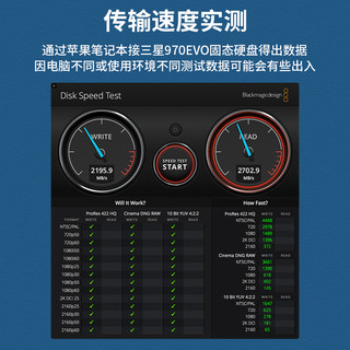 acasis 阿卡西斯 USB4.0固态m.2 nvme硬盘盒兼容雷电3高速40Gbps转TYPe-c3.2外置2280/SSD笔记本电脑移动通用读取器