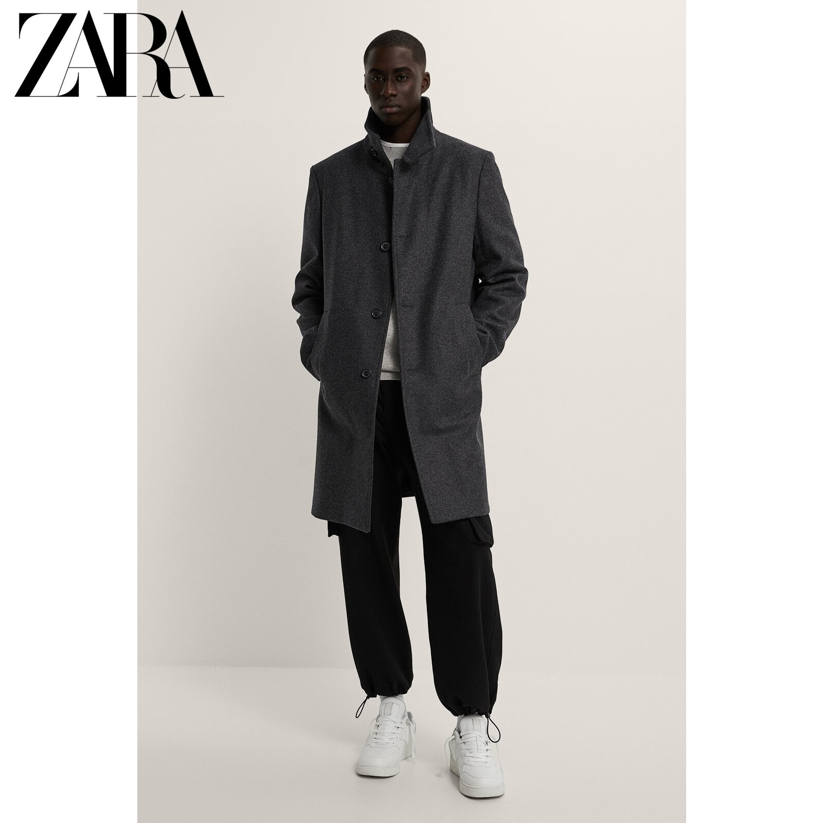 冬季外套_zara 04440300807 男士毛呢大衣外套 -什么值得买