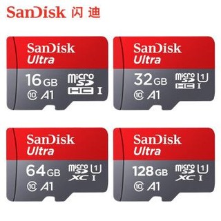 闪迪手机高速内存卡micro SD卡存储卡 行车记录仪 TF卡监控卡 套餐三：内存卡+TF卡器2.0 32GB *3件