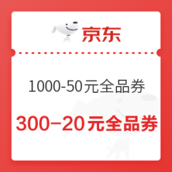 京东 110-5、200-12元、300-20元全品券