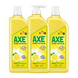 斧头牌（AXE）柠檬护肤洗洁精套装1.18kg*3(1泵+2补)柠檬清香 维E呵护不伤手 *2件