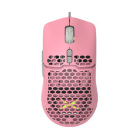 DeLUX 多彩 M700BU 有线鼠标 16000DPI RGB 粉色