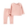 Carter's 孩特 127H453 儿童秋衣裤套装 粉色 59cm