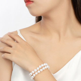Ainuoshi 瑷乐诗 AB-BPE-002070 双层925银珍珠手链 16cm