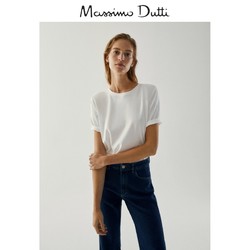 Massimo Dutti  06837798251 女装棉垫肩设计女士T 恤