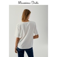 Massimo Dutti  06837798251 女装棉垫肩设计女士T 恤