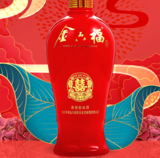 金六福 喜结良缘 52%vol 浓香型白酒 500ml*6瓶 整箱装