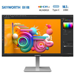 Skyworth 创维 28U1 28英寸IPS显示器（4K、90%P3、HDR10、Type-C）