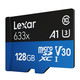 Lexar 雷克沙 633x MicroSDXC A1 UHS-I U3 TF存储卡 128GB