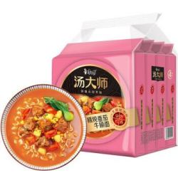 康师傅 汤大师 精炖番茄牛腩 方便面 119g*4 *3件