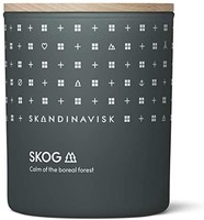 Skandinavisk Skog 带盖香薰蜡烛 - 松针和松果,桦树汁和铃兰 - 天然成分 - 纯植物,200 克 20103 森林绿