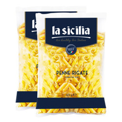 有券的上 意大利进口 辣西西里（lasicilia） 意大利面通心粉意面意粉组合 500g*2袋装 *2件+凑单品