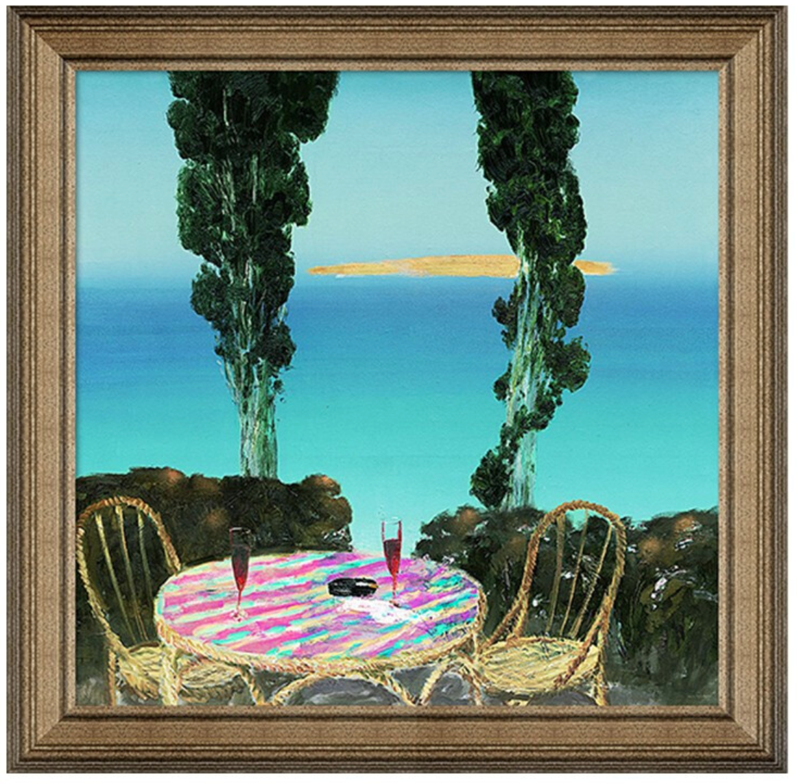 雅昌 顾依达《像天鹅绒一样温柔的淡季》104×104cm 装饰画 油画布