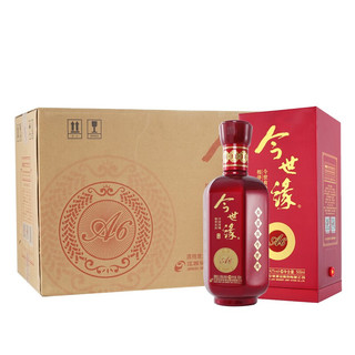 今世缘 白酒 A6 浓香型 42度 500ml*6瓶  整箱白酒 内赠礼品袋 礼盒装