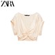 ZARA  03067056643 女装结饰丝缎质感上衣