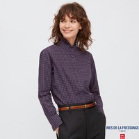 UNIQLO/优衣库女装 全棉荷叶边立领衬衫 430428