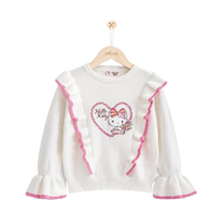 Hello Kitty 凯蒂猫 K595124 女童毛衣 米白色 110cm