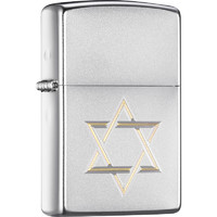 ZIPPO 之宝 经典系列 205-C-000024 打火机 锻纱镀铬 大卫之盾