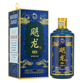 飓龙 忠酱 53%vol 酱香型白酒 500ml*6瓶 整箱装