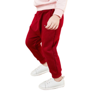 Classic Teddy 精典泰迪 儿童休闲裤 素色小口袋款 葡萄红 120cm