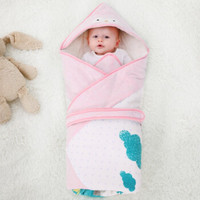 象宝宝（elepbaby）婴儿抱被新生儿用品包被棉花被子秋冬宝宝防惊跳襁褓包被猫头鹰粉色100X100cm+凑单品