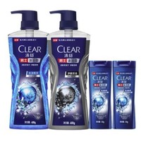 88VIP：CLEAR 清扬 男士专用沐浴露乳套装（冰凉酷爽600g+活力运动600g+冰凉酷爽100g*2）