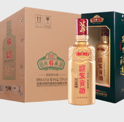 yjgj 迎驾贡酒 生态洞藏6 42度 520ml*4瓶 500毫升红花淡雅2瓶