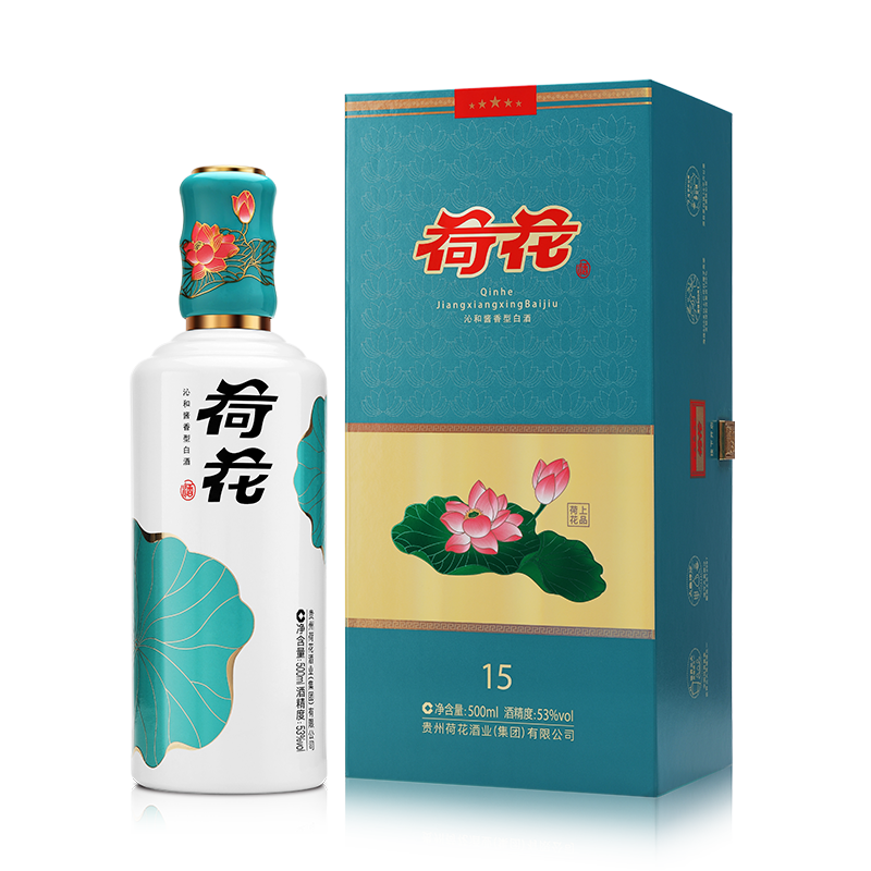 荷花上品荷花酒53%vol 酱香型白酒500ml 单瓶装【报价价格评测怎么样