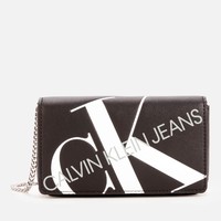 Calvin Klein Jeans 女款logo斜挎包-黑色